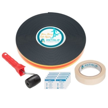 Antislip rubber tape trap set antraciet